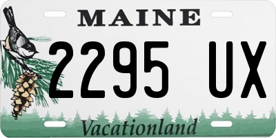 ME license plate 2295UX