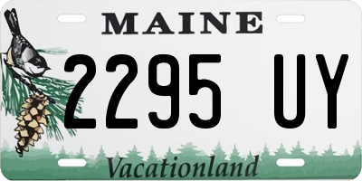 ME license plate 2295UY