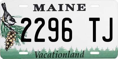 ME license plate 2296TJ