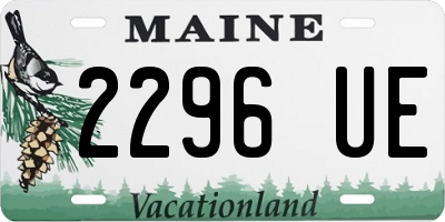 ME license plate 2296UE