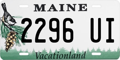 ME license plate 2296UI