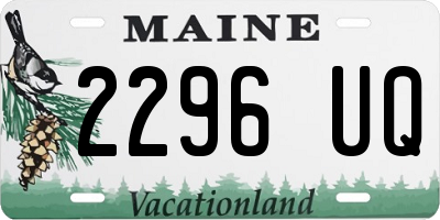 ME license plate 2296UQ