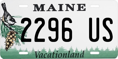 ME license plate 2296US