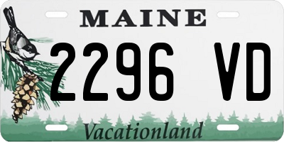 ME license plate 2296VD