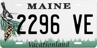 ME license plate 2296VE