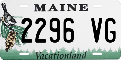 ME license plate 2296VG