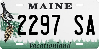 ME license plate 2297SA