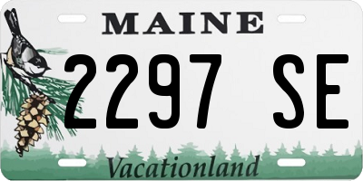 ME license plate 2297SE