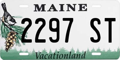 ME license plate 2297ST