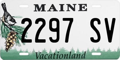 ME license plate 2297SV