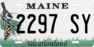 ME license plate 2297SY