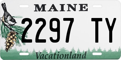 ME license plate 2297TY