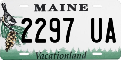 ME license plate 2297UA