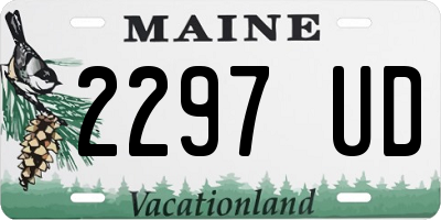 ME license plate 2297UD