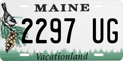 ME license plate 2297UG