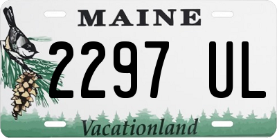 ME license plate 2297UL