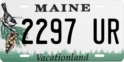 ME license plate 2297UR