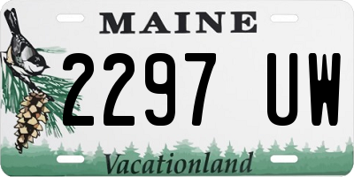 ME license plate 2297UW