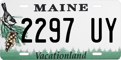 ME license plate 2297UY