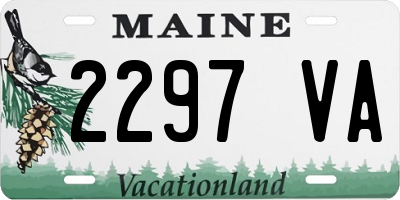 ME license plate 2297VA