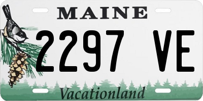 ME license plate 2297VE