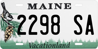 ME license plate 2298SA