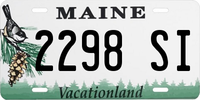 ME license plate 2298SI