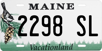 ME license plate 2298SL
