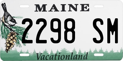 ME license plate 2298SM
