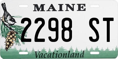 ME license plate 2298ST