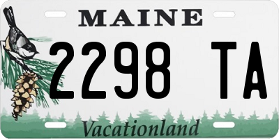 ME license plate 2298TA
