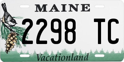 ME license plate 2298TC