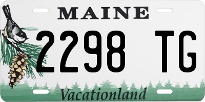 ME license plate 2298TG