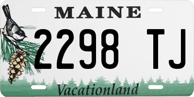 ME license plate 2298TJ