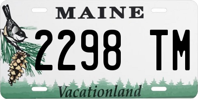 ME license plate 2298TM