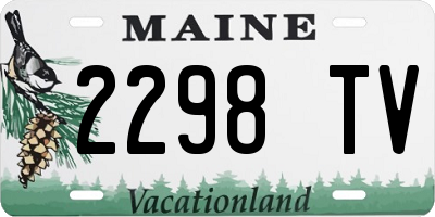 ME license plate 2298TV