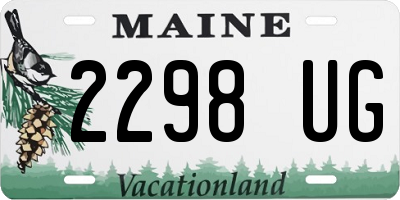 ME license plate 2298UG