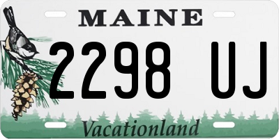 ME license plate 2298UJ