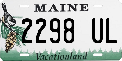 ME license plate 2298UL