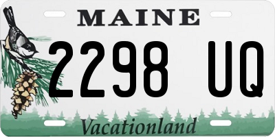 ME license plate 2298UQ