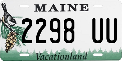 ME license plate 2298UU