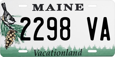 ME license plate 2298VA