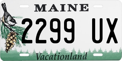 ME license plate 2299UX