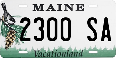 ME license plate 2300SA