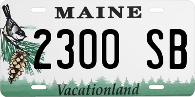 ME license plate 2300SB