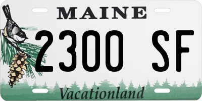 ME license plate 2300SF