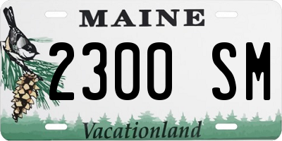 ME license plate 2300SM