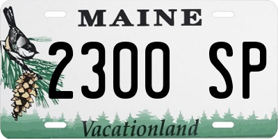 ME license plate 2300SP