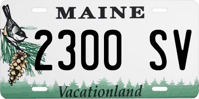 ME license plate 2300SV