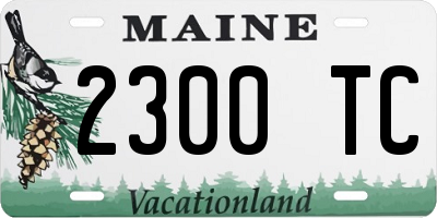 ME license plate 2300TC